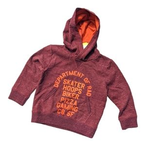 Crazy 8 Boys 2T Red/Orange "Department of Rad" Hoodie
